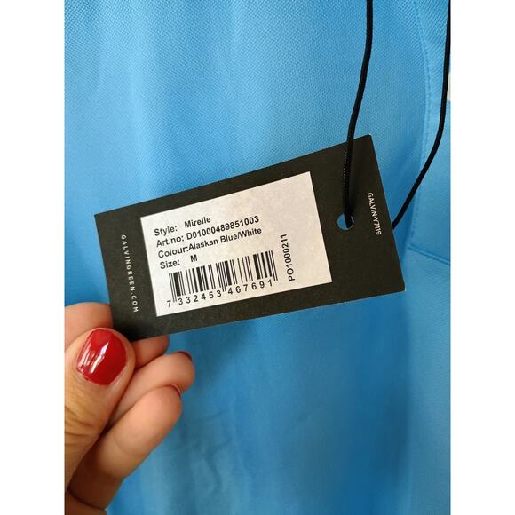 Gavin Green performance golf polo shirt in light blue medium athletic - Picture 7 of 8